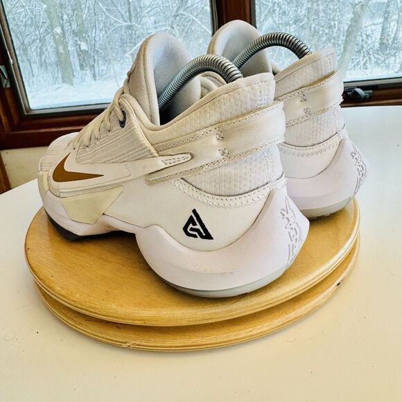 NIKE‎ ZOOM FREAK 2 ID Men’s 6.5 WHITE GOLD BASKETBALL SHOES RARE CW0619-991 - Picture 5 of 7